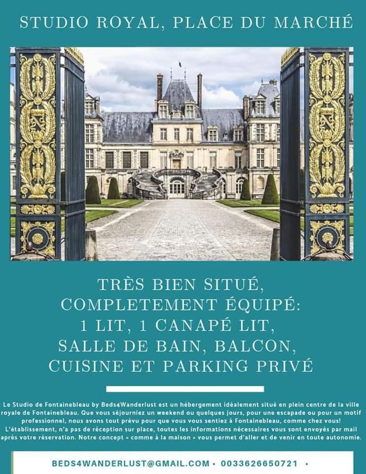 Studio Royal By Beds4Wanderlust - Place Du Marche Avec Parking Prive Fontainebleau Cameră foto